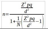 تعیین حجم نمونه با استفاده از فرمول کوکران