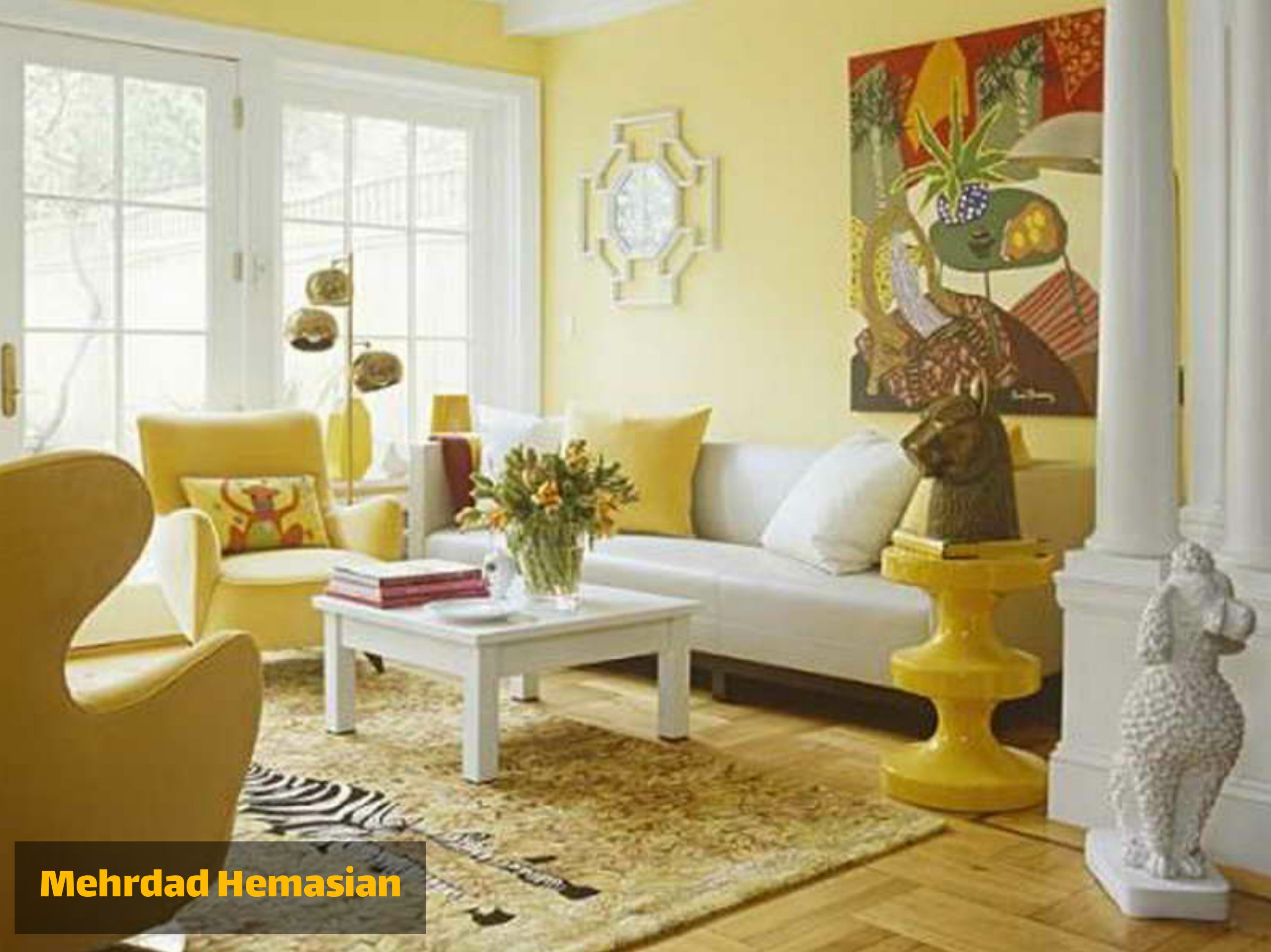 Yellow in the beauty of the house