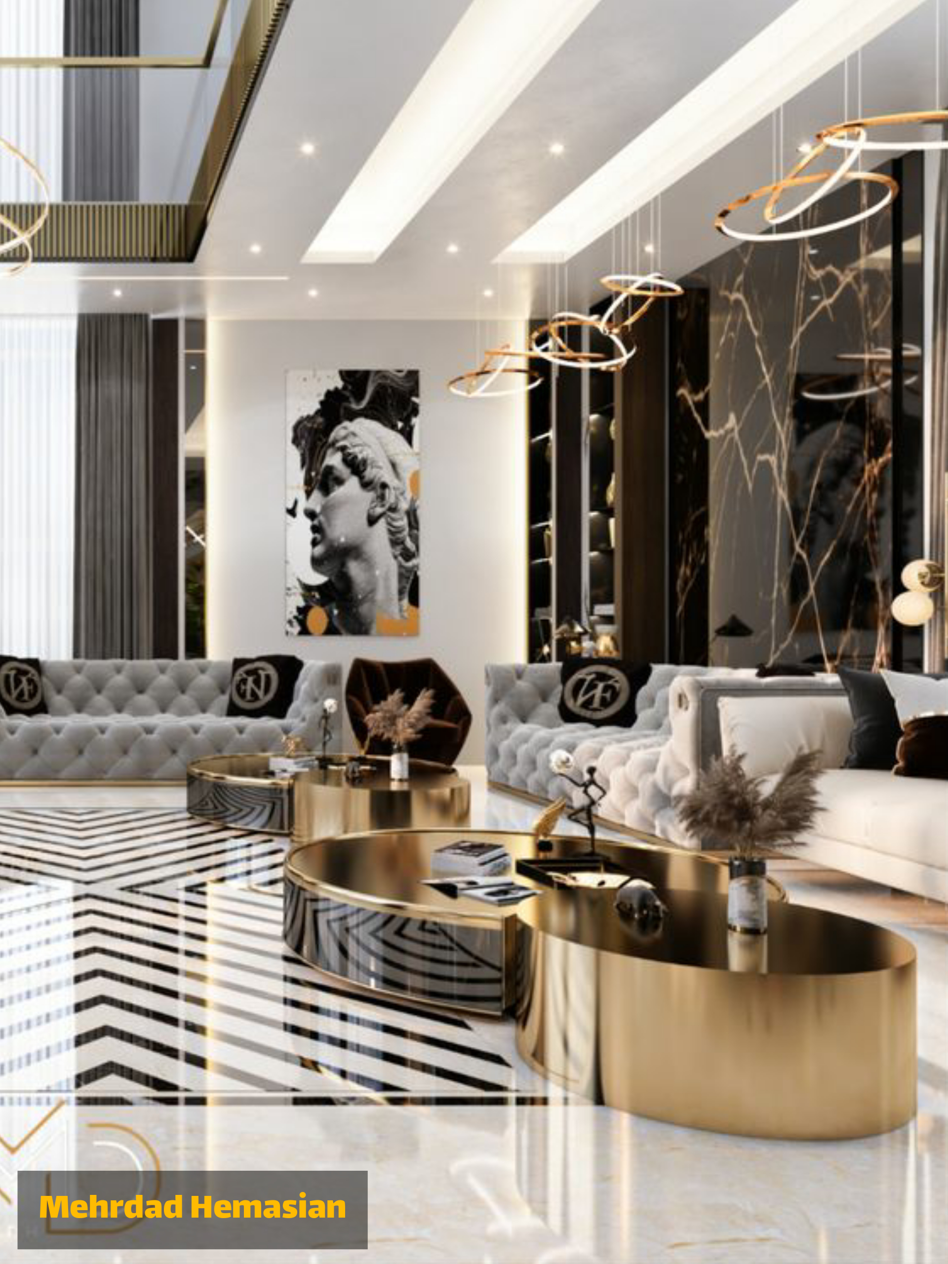 Implement luxury interior decoration and solutions to make the house look expensive
